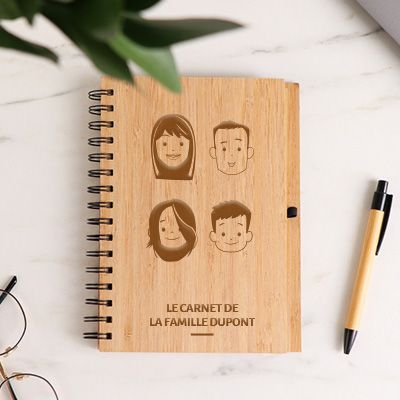 Cahier en bois - Family Circus