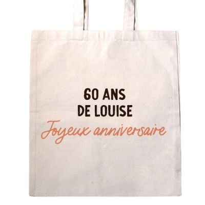 Tote bag avec message femme 60 ans