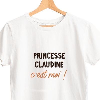 T-shirt blanc personnalisé pour une Claudine