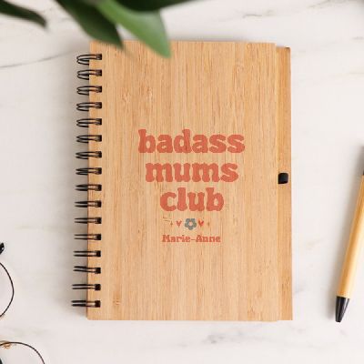 Cahier en bois personnalisé - Cool Mums Club