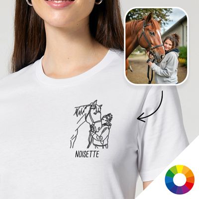 Tee shirt personnalisé femme - Brodé - Photo