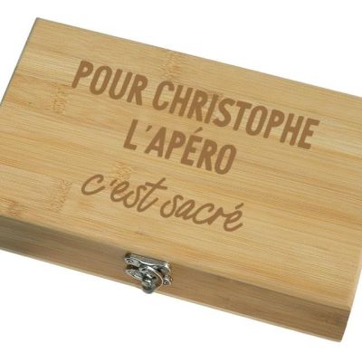 Coffret sommelier 5 accessoires personnalisé pour un Christophe