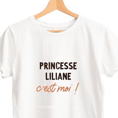 T-shirt blanc personnalisé pour une Liliane