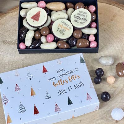 Boîte de chocolats personnalisée - Noël - 25 pièces