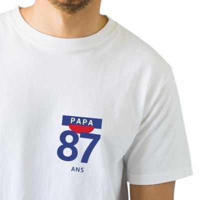 T-shirt blanc homme pastis papa 87 ans