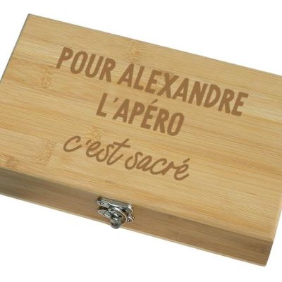 Coffret sommelier 5 accessoires personnalisé pour un Alexandre