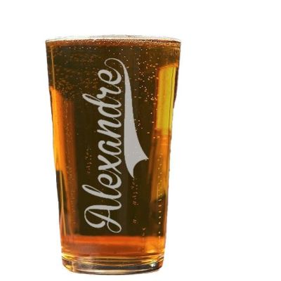 Verre à bière pinte personnalisé pour un Alexandre