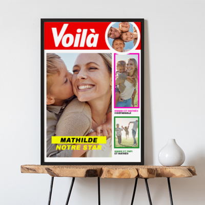 Poster photo personnalisé - Fausse Une de Magazine People