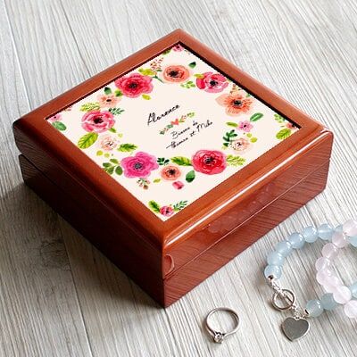 Boîte à Bijoux Jardin Fleuri