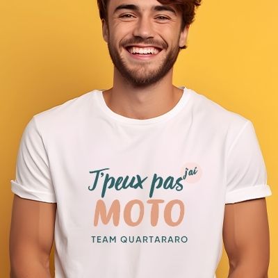 Tee shirt personnalisé homme - J'peux pas j'ai moto