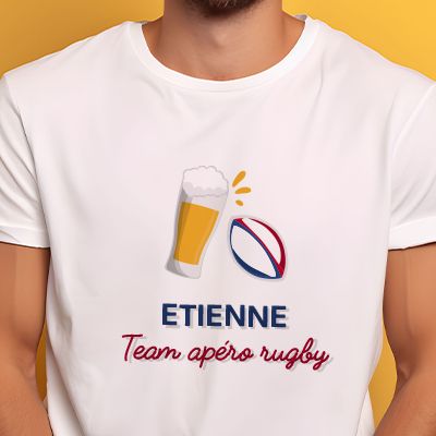 Tee shirt personnalisé homme - Apéro Rugby