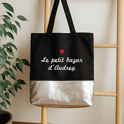 Sac noir personnalisé - Le petit bazar de…