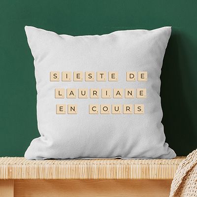 Coussin personnalisé - Scrabble