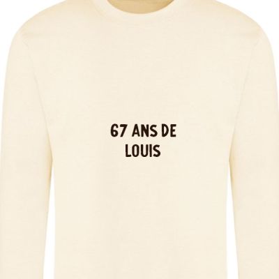 Sweat personnalisable homme 67 ans