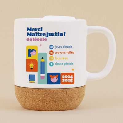 Mug en liège personnalisé - Bilan de l'année