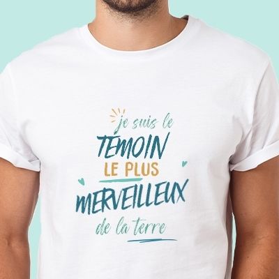 T-Shirt homme personnalisé : Témoin le plus...