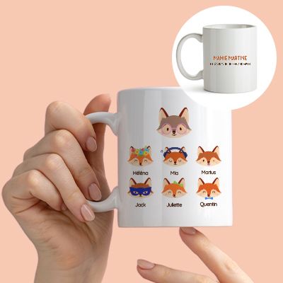 Mug personnalisé - Mamie Renard et sa meute