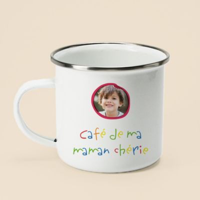 Mug émaillé personnalisé - Mots d'enfants
