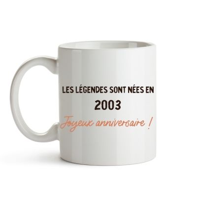 Mug message générique année 2003