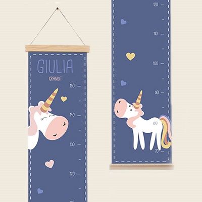 Toise en tissu personnalisée - Licorne