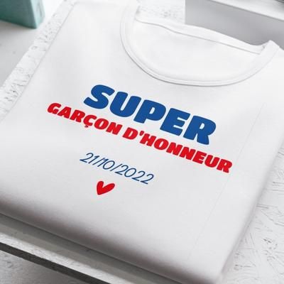 Tee shirt personnalisé homme - Super Garçon d'honneur