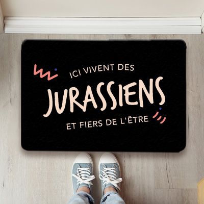 Paillasson personnalisé - Ici vivent des Jurassiens