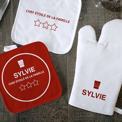 Gant et maniques personnalisés - Chef étoilé