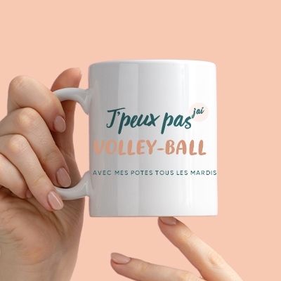 Mug personnalisé - J'peux pas j'ai volley-ball