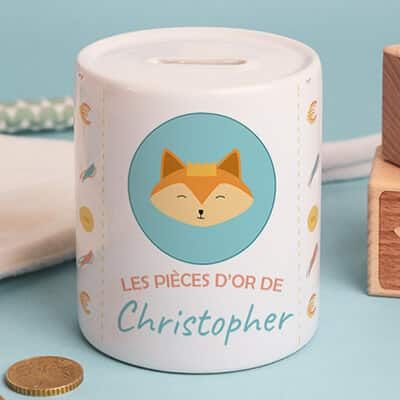 Tirelire Personnalisable - Petit Renard