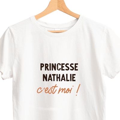 T-shirt blanc personnalisé pour une Nathalie