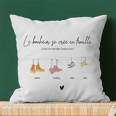 Coussin personnalisé - Famille Chaussures