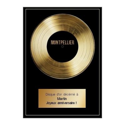 Affiche disque d’or personnalisé Montpellier