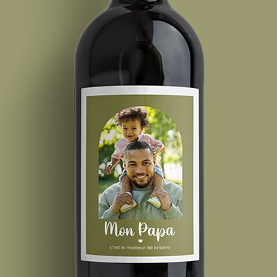 Bouteille de vin personnalisée - Instantané d'Amour