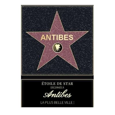 Affiche etoile de star personnalisé Antibes