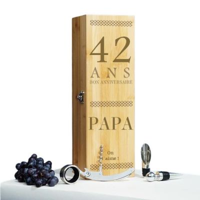 Coffret sommelier 4 accessoires papa 42 ans