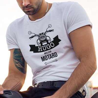 T-shirt Motard Homme Moto Retraite Cadeau
