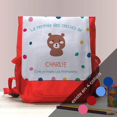Sac à dos enfant personnalisable - Collection Animaux