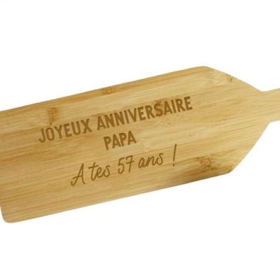 Planche à apéritif message papa 57 ans