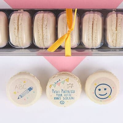 Macarons Personnalisables - Merci Maîtresse, Maître et ATSEM