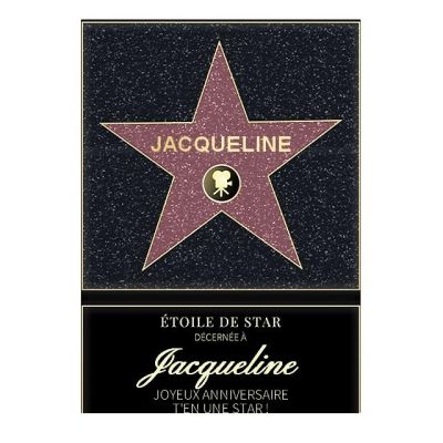 Affiche etoile de star personnalisée pour une Jacqueline