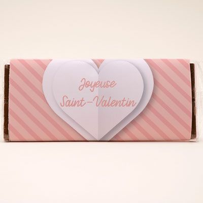Tablette de chocolat Personnalisable - Coeur message