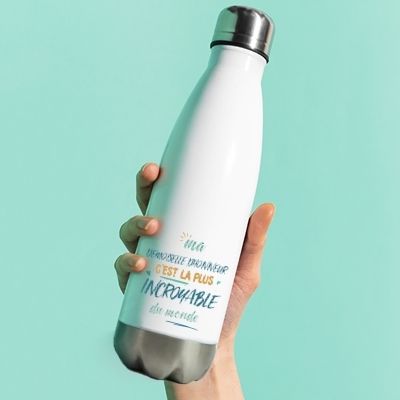 Gourde isotherme personnalisée - Demoiselle d'honneur la plus...