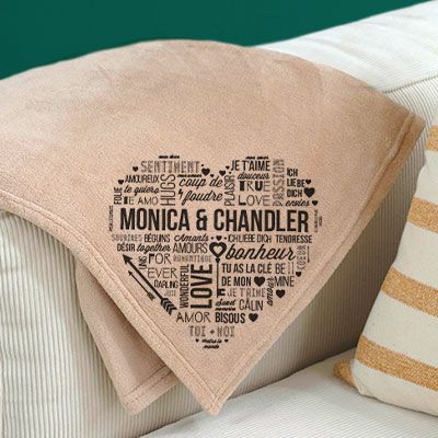 Plaid personnalisé couple - Mots d'Amour