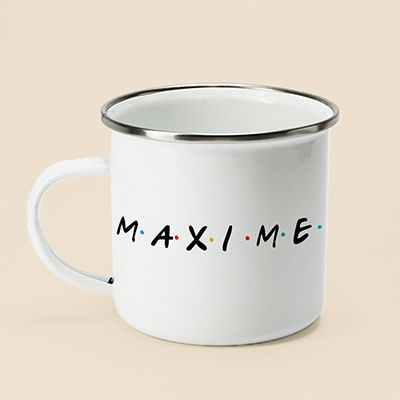 Mug émaillé personnalisé - Bande de potes