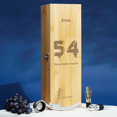 Coffret sommelier personnalisé anniversaire - 4 accessoires - Ballons