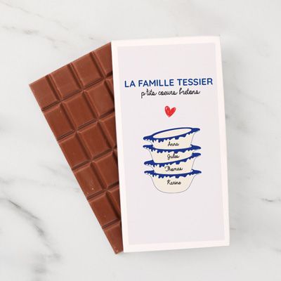 Tablette de chocolat personnalisée - Bols