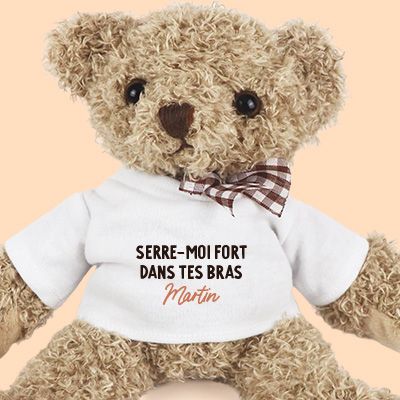 Ourson en peluche personnalisable - Message
