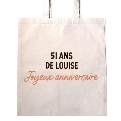 Tote bag avec message femme 51 ans