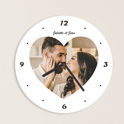 Horloge Photo coeur