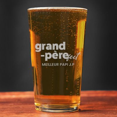 Verre à bière personnalisé pinte - Grand Père-fect